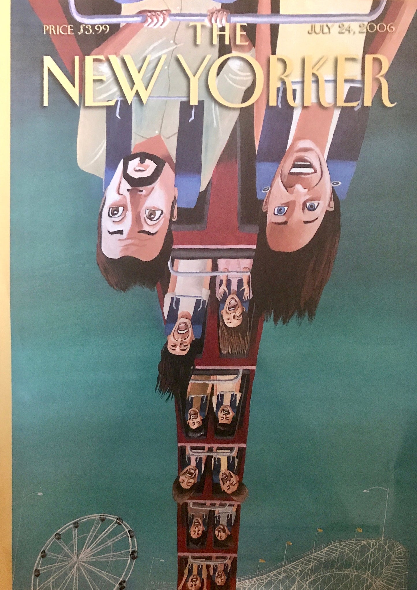 July 24, 2006 - The NEW YORKER Magazine original cover - roller coaster