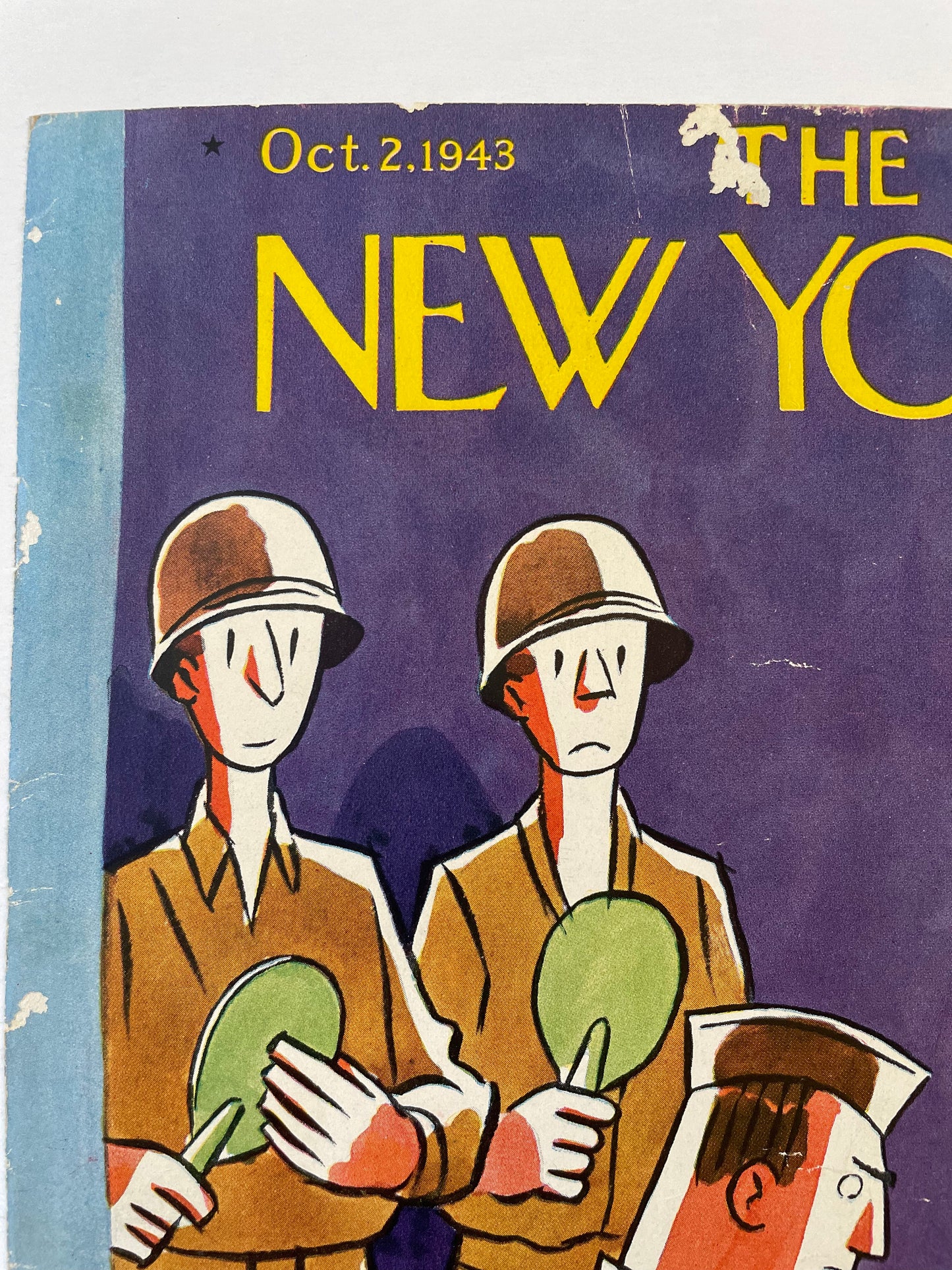 Very Rare, Very old NEW YORKER Magazine original cover - October 2, 1943