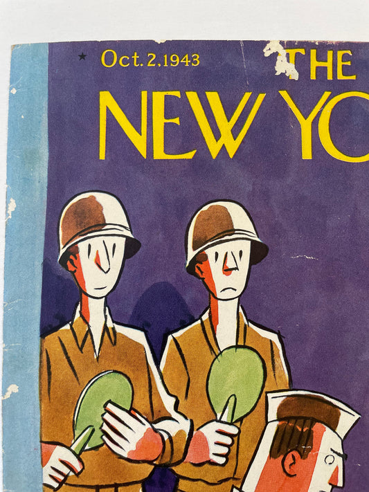 Very Rare, Very old NEW YORKER Magazine original cover - October 2, 1943