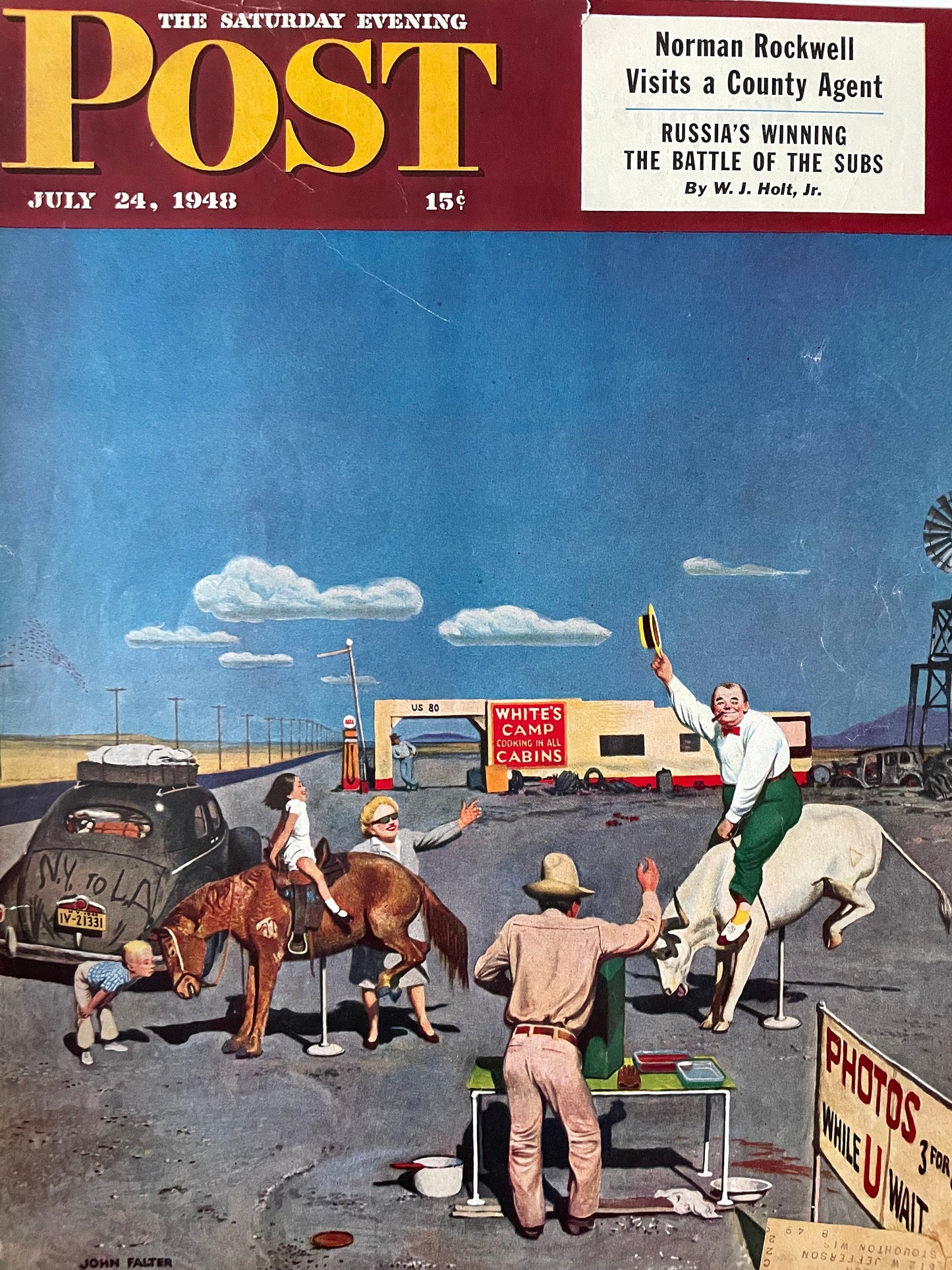 RARE - Saturday Evening Post - Original Cover - July 24, 1948