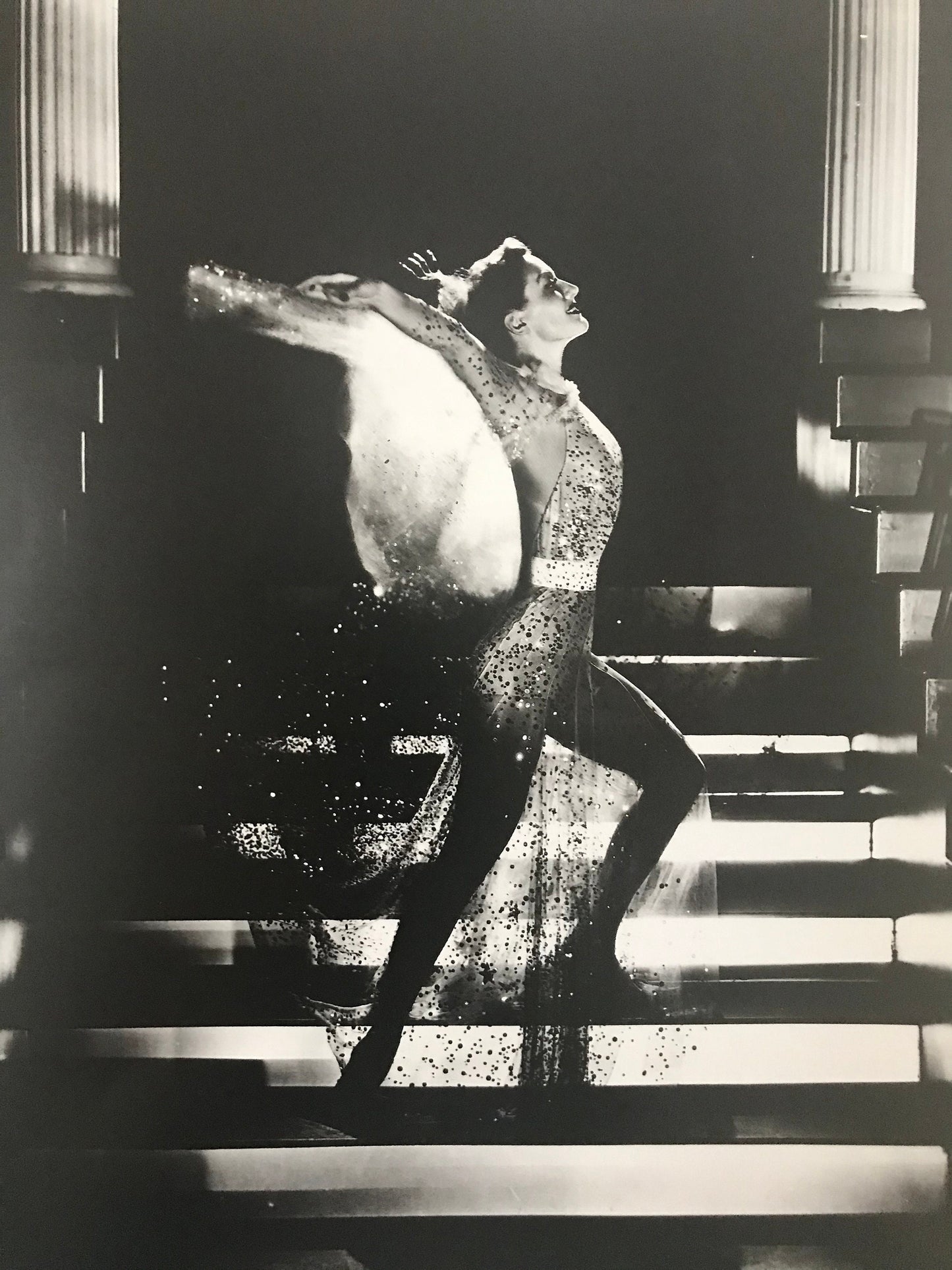 Old Hollywood picture of dancer from vintage book - approx. 9" x 12" ready to frame or paper ephemera, scrapbook supplies, collage