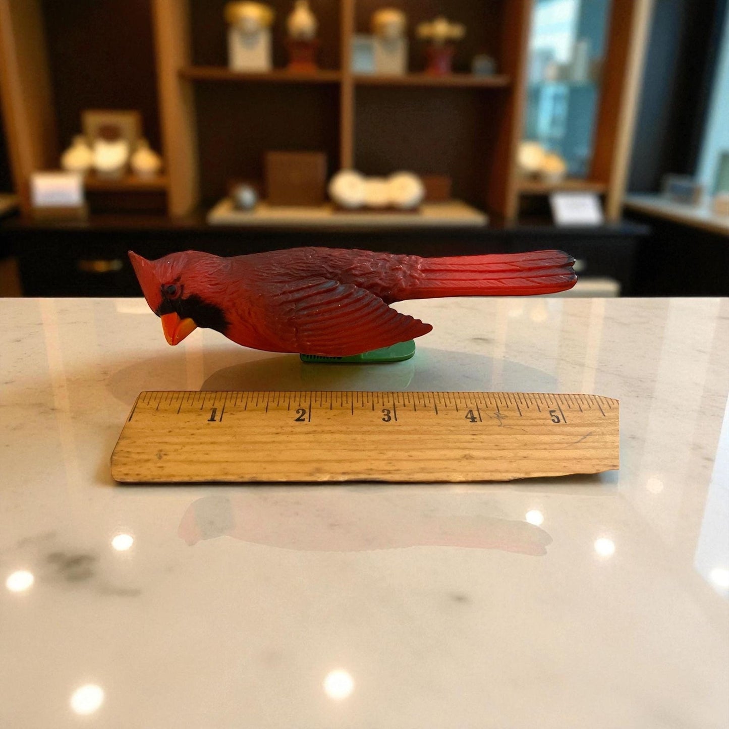 Lot of 4 red cardinal vintage Christmas ornaments