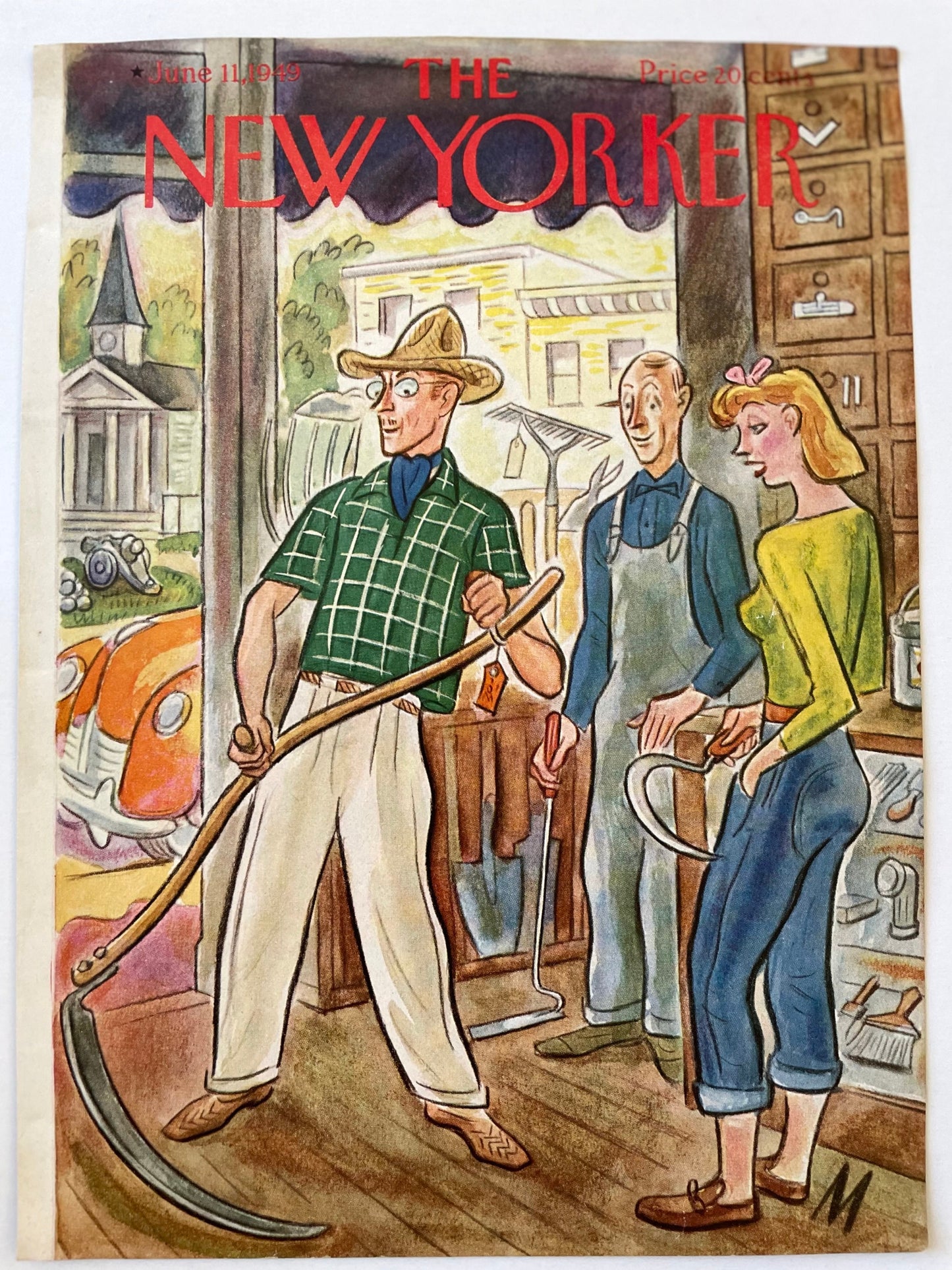Very Rare, Very old NEW YORKER Magazine original cover - June 11, 1949