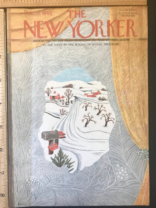 NEW YORKER Magazine - December 15, 1945 - Collectible Overseas Edition for Armed Forces Navy & Marines