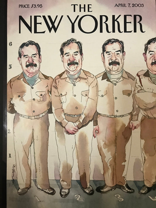 The NEW YORKER magazine cover only - April 7, 2003 - Please read description