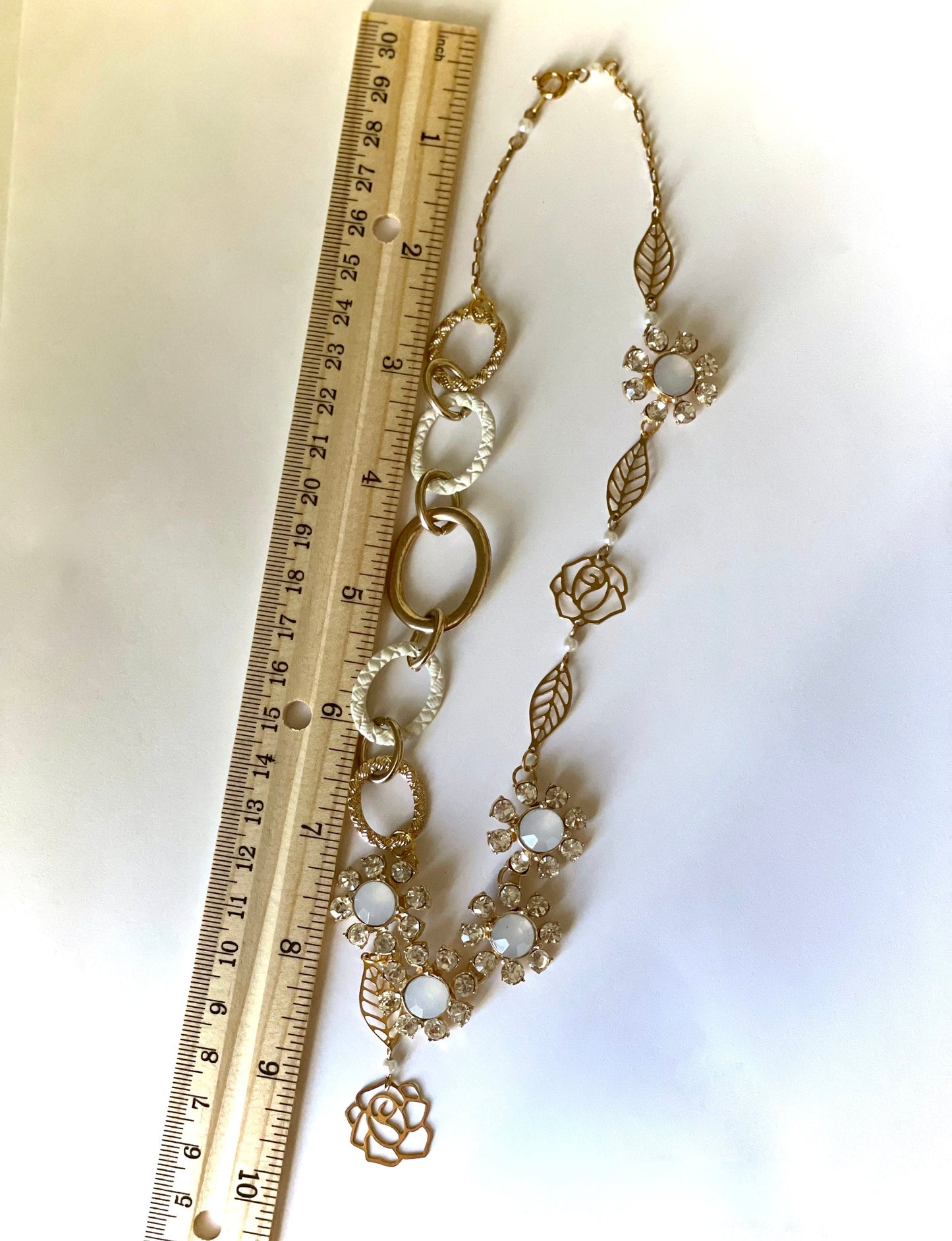 Unique, one-of-a-kind artisan mixed material necklace