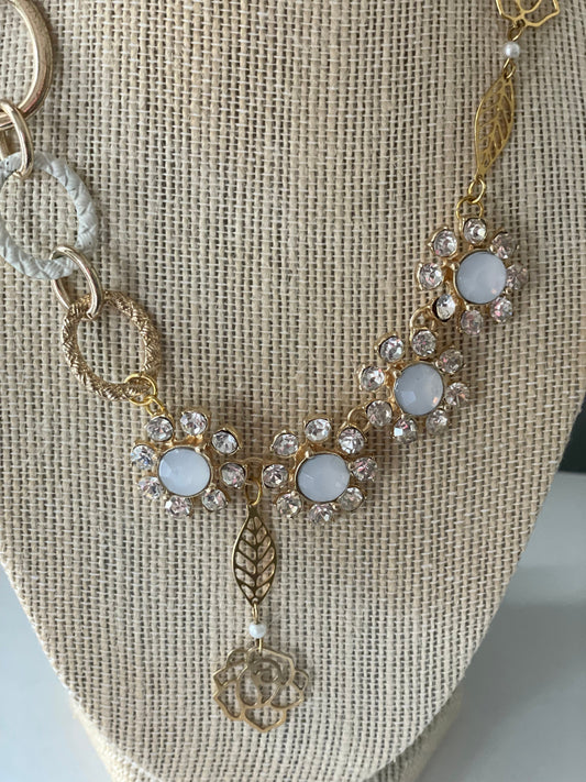 Unique, one-of-a-kind artisan mixed material necklace