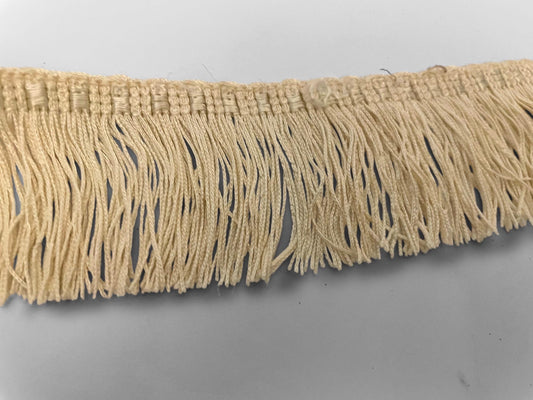 Vintage cream fringe tassel border trim 2" long - for clothes, accessories, upholstery and more