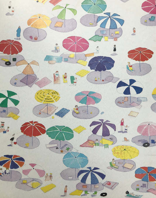 August 24, 1987 - The NEW YORKER Magazine original cover - beach umbrellas