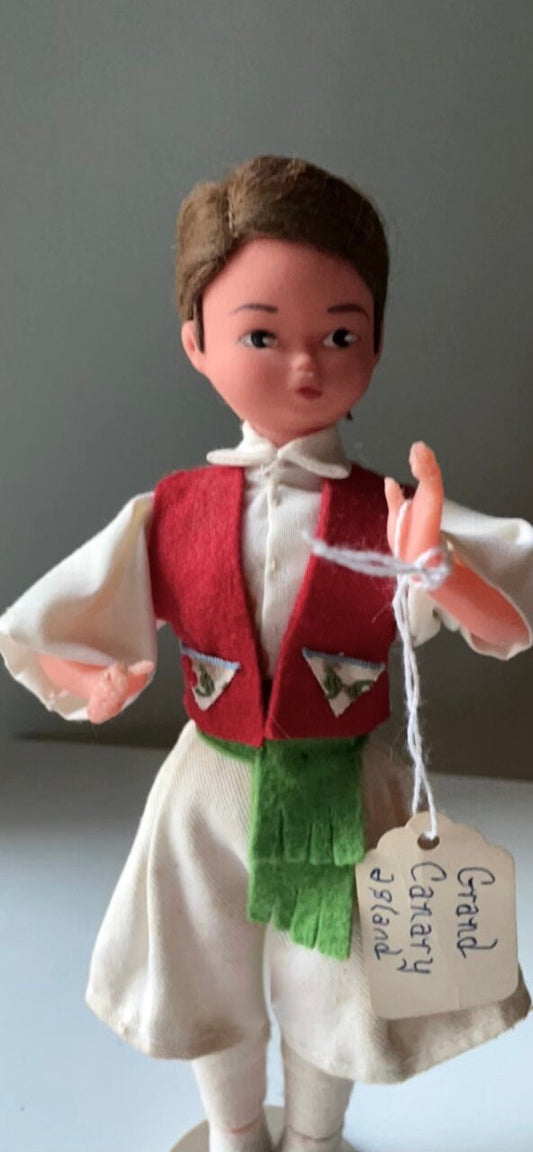 Vintage signed Muneca Artesana Beibi doll figurine - Made in Spain