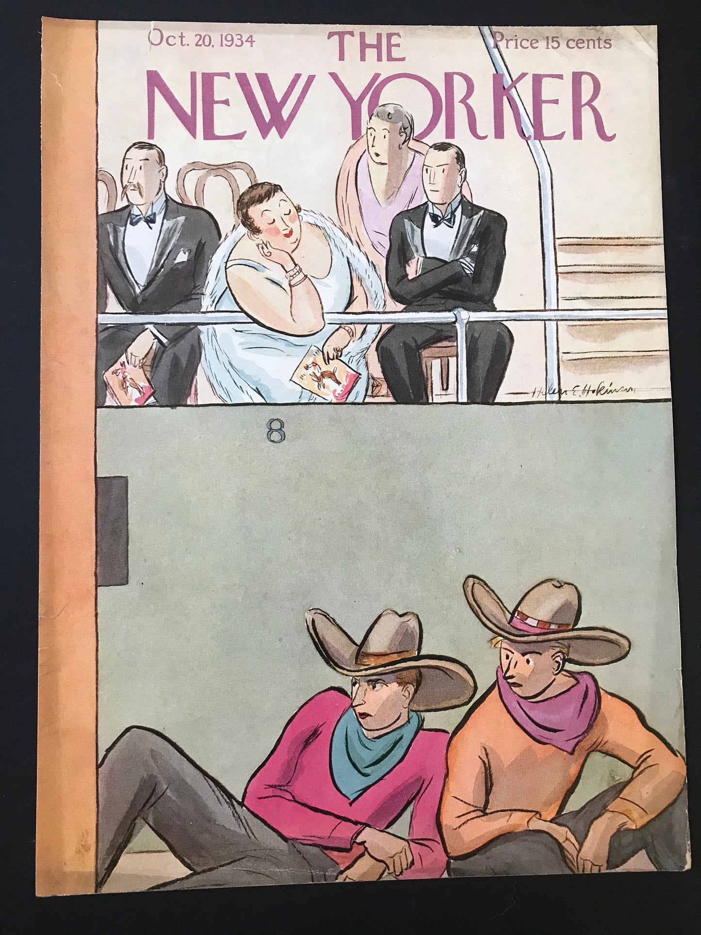 Very RARE - October 20, 1934 - NEW YORKER Magazine original cover - by Rea Irvin