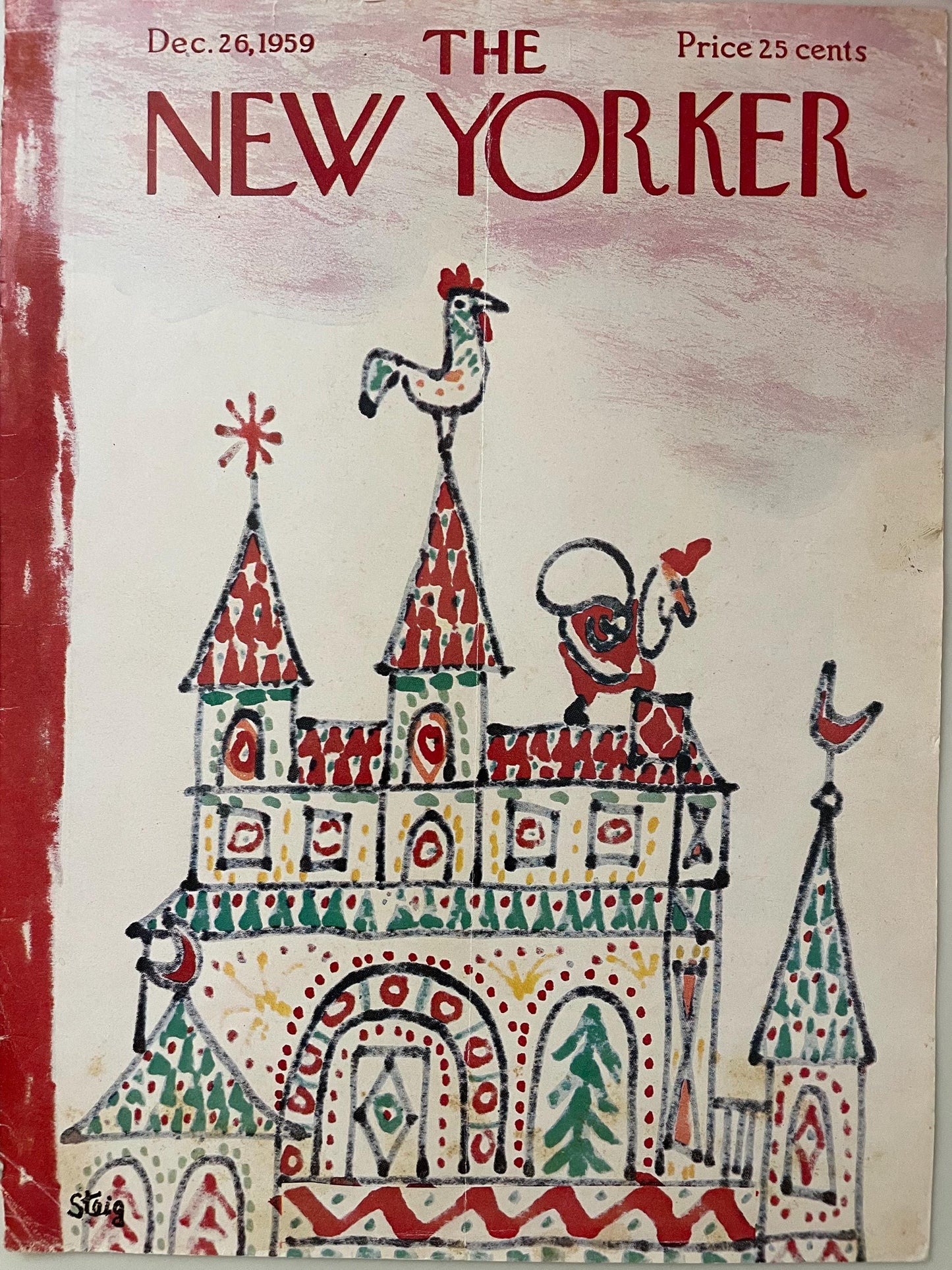 The NEW YORKER Magazine original cover - December 26, 1959 - Christmas