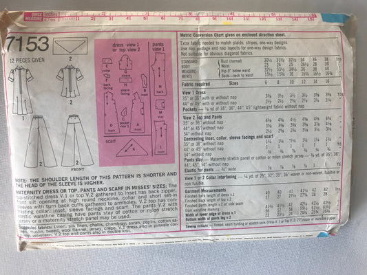 RARE - Vintage Simplicity sewing pattern from the 1960's - please read description