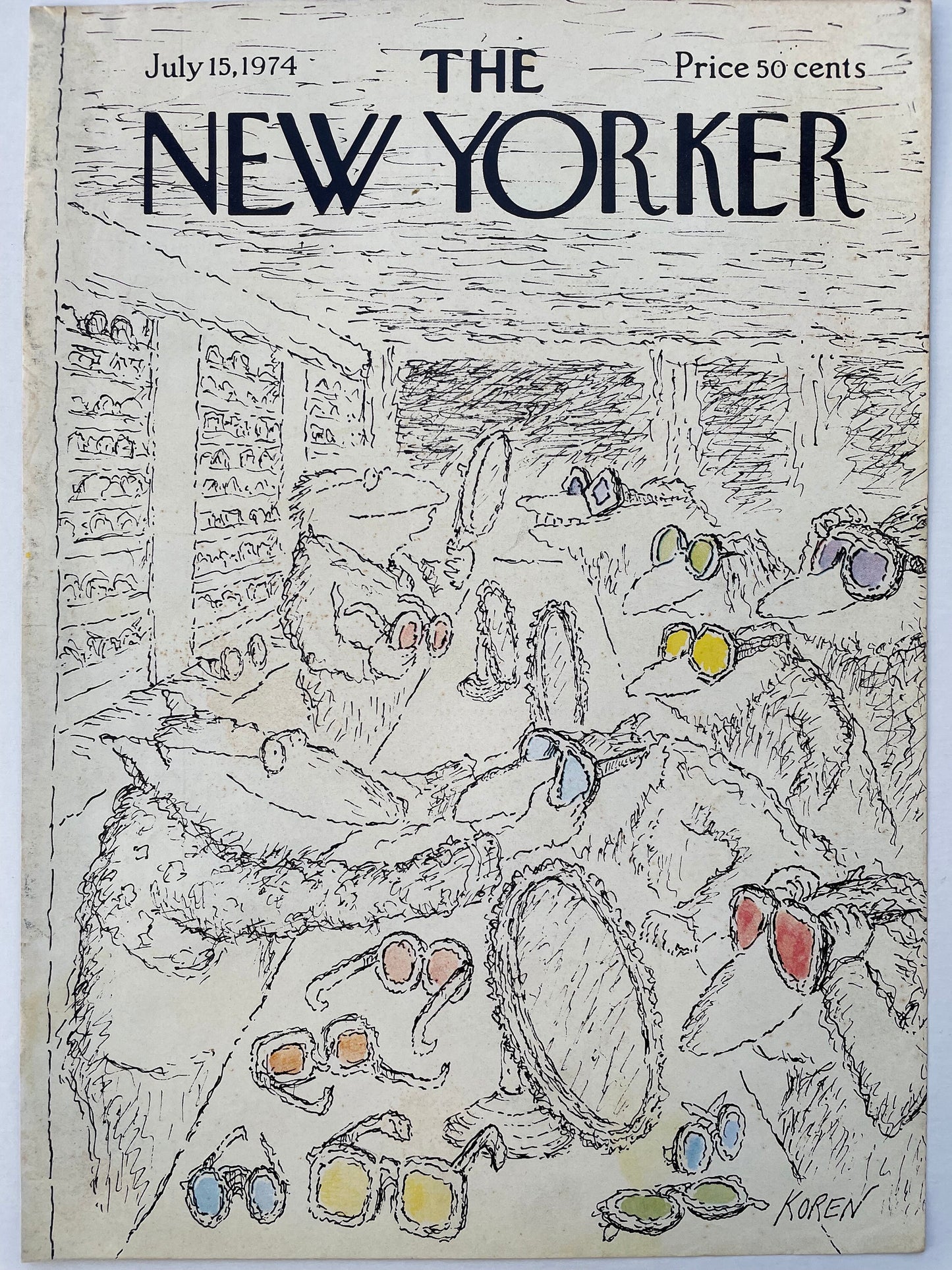July 15, 1974 - The NEW YORKER Magazine original cover - by Ed Koren