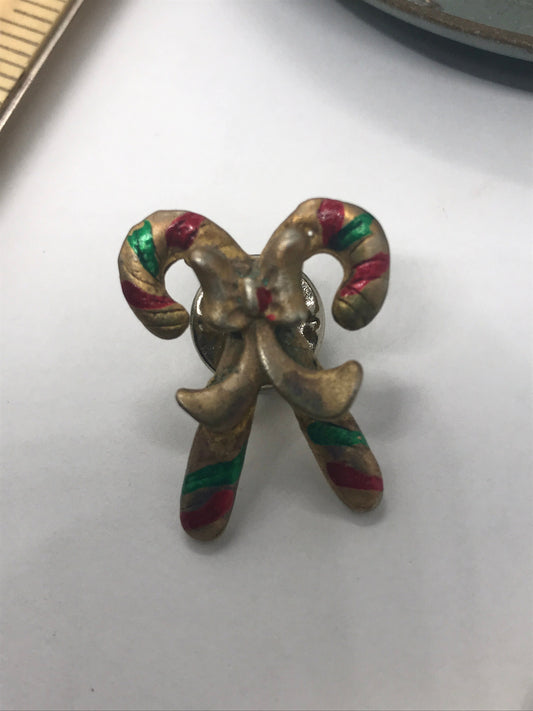 Charming vintage candy cane pin - perfect for the Christmas holiday