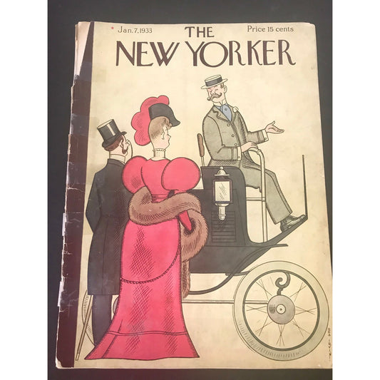 Rare January 7, 1933- Your choice: cover only OR complete issue of The New Yorker Magazine - nearly 90 years old!