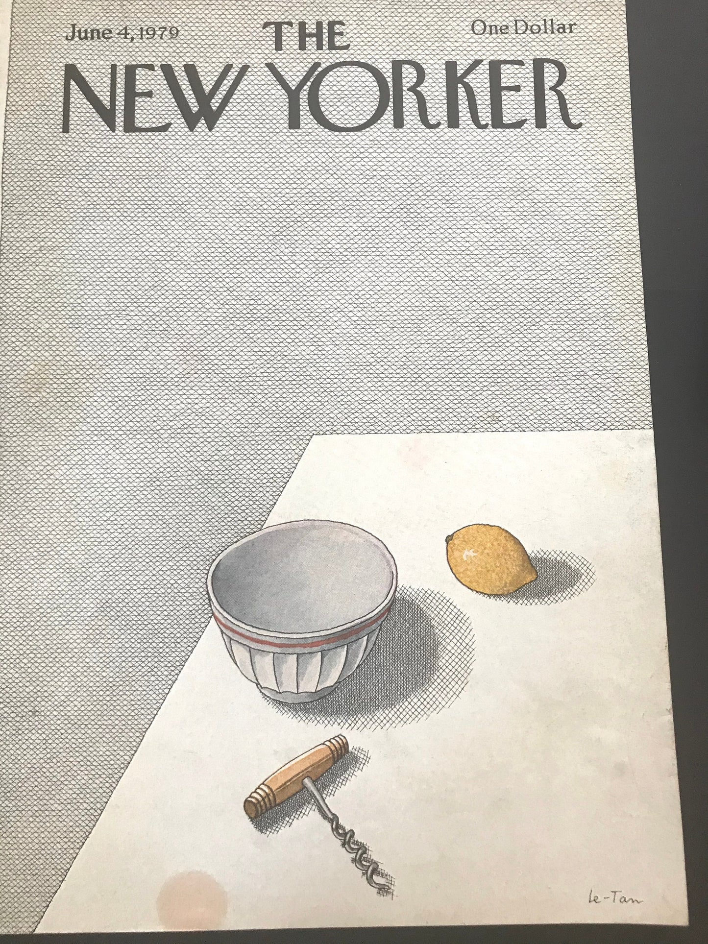 The NEW YORKER magazine cover only - June 4, 1979 - Please read description