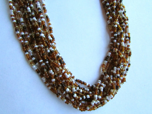 14-strand all-glass vintage seed bead necklace