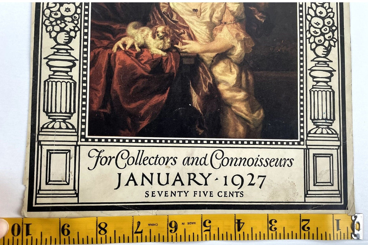 International Studio for Collectors and Connoisseurs magazine Jan 1927 -cover only -Portrait of a Lady by Nicholas Maes, Chrysler ad on back