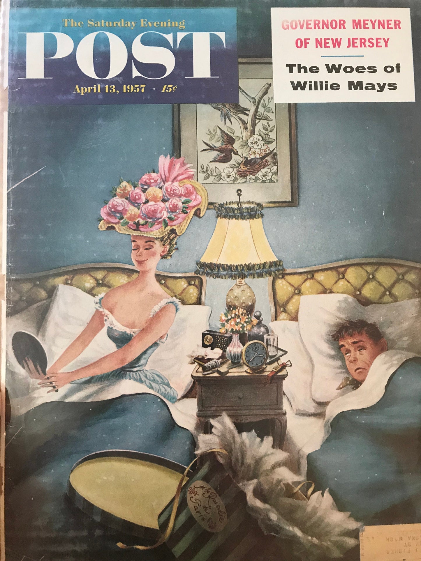 RARE - Saturday Evening Post - Original Cover - April 13, 1957