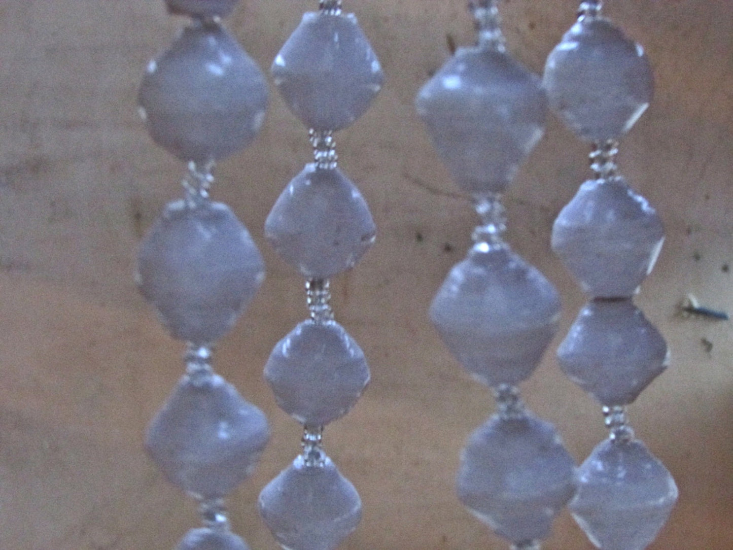 Unique white vintage artisan necklace - beads look like porcelain but are actually made of rolled paper that's been painted & sealed