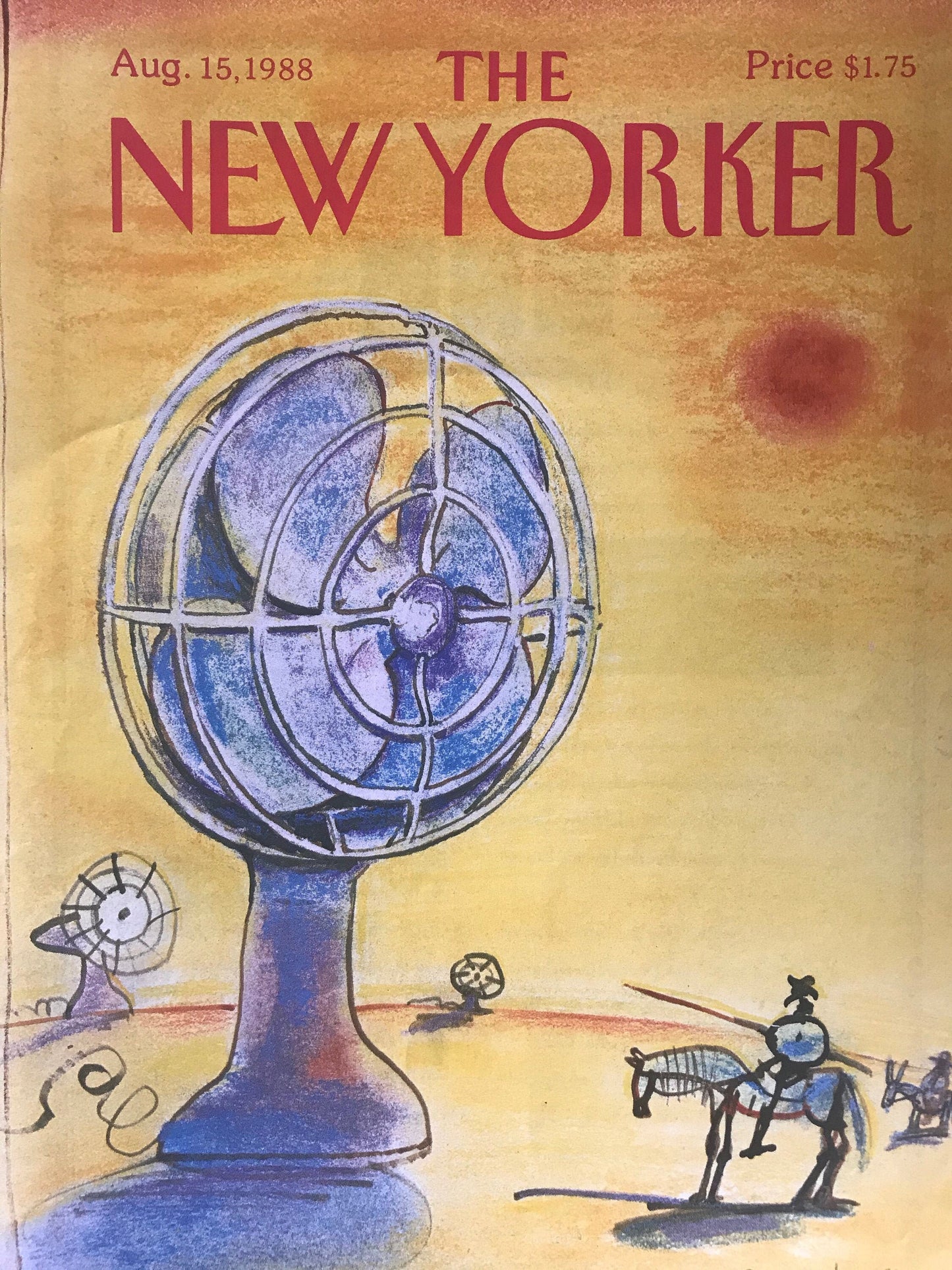 Rare - August 15, 1988 - The NEW YORKER Magazine original cover