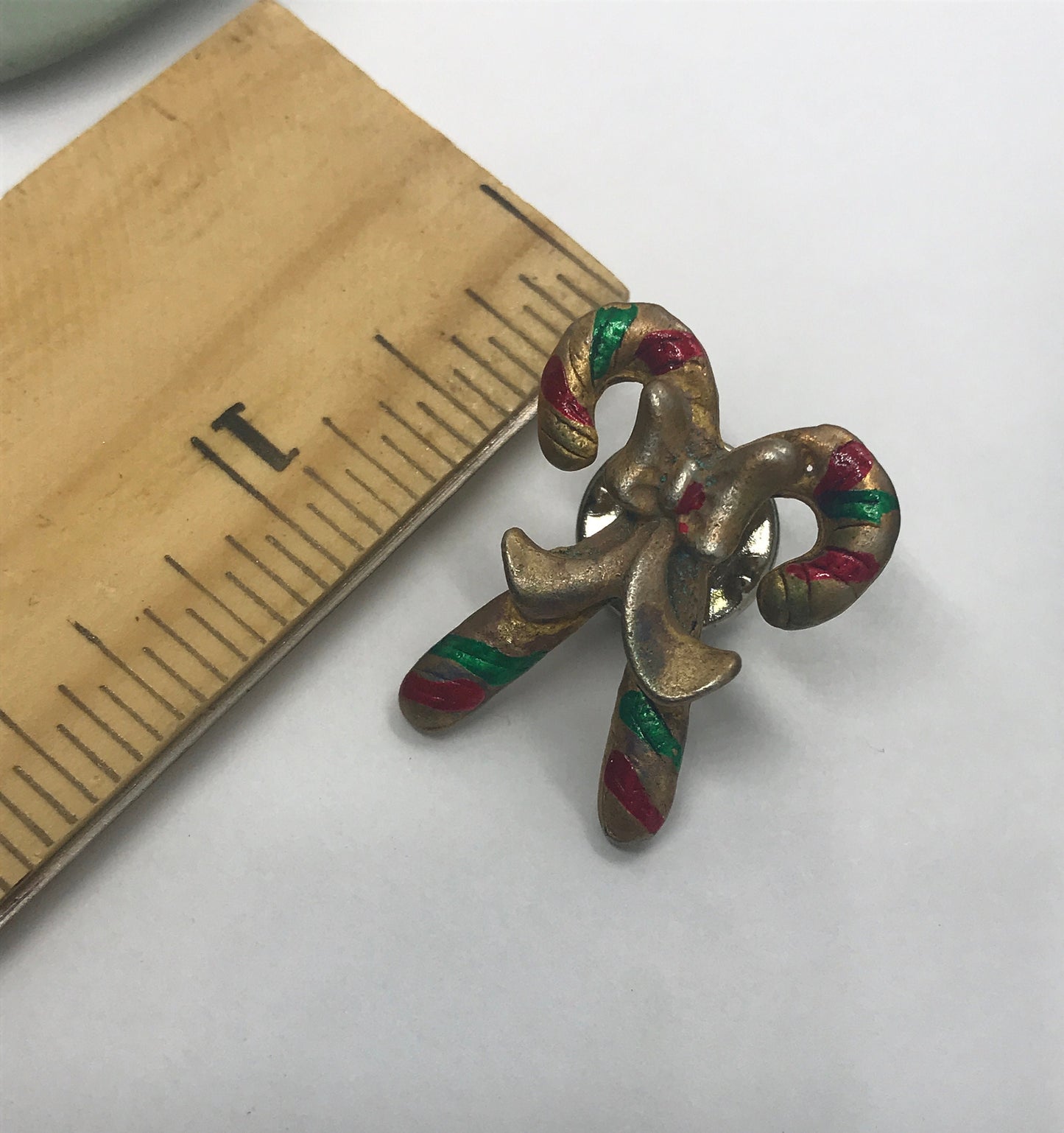 Charming vintage candy cane pin - perfect for the Christmas holiday