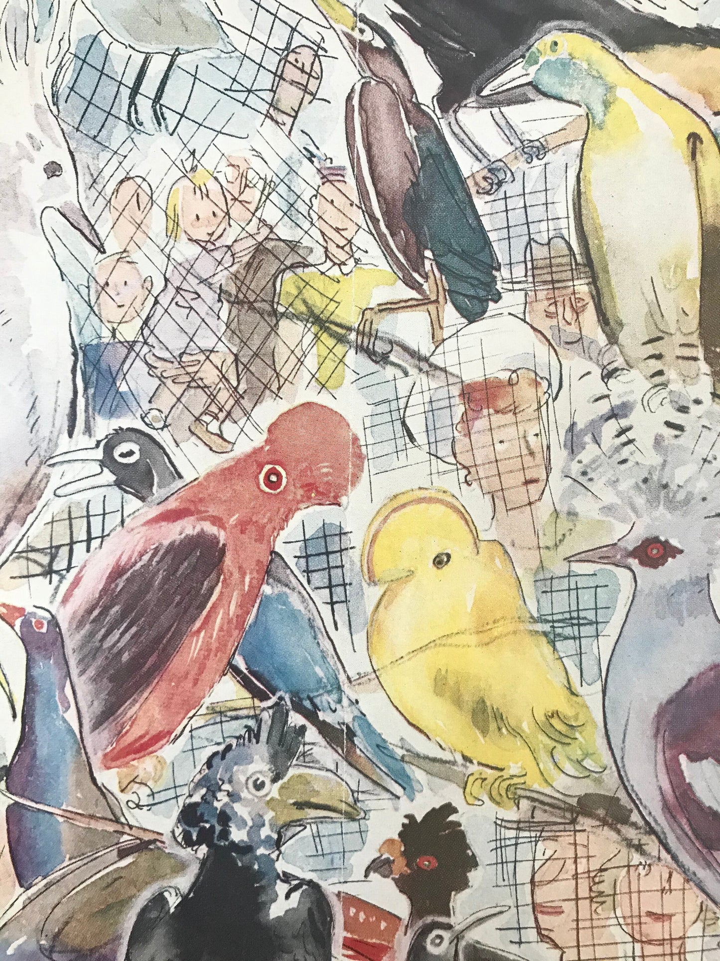 RARE - The NEW YORKER Magazine cover - May 5, 1956 - by Garrett Price - birds, parrots