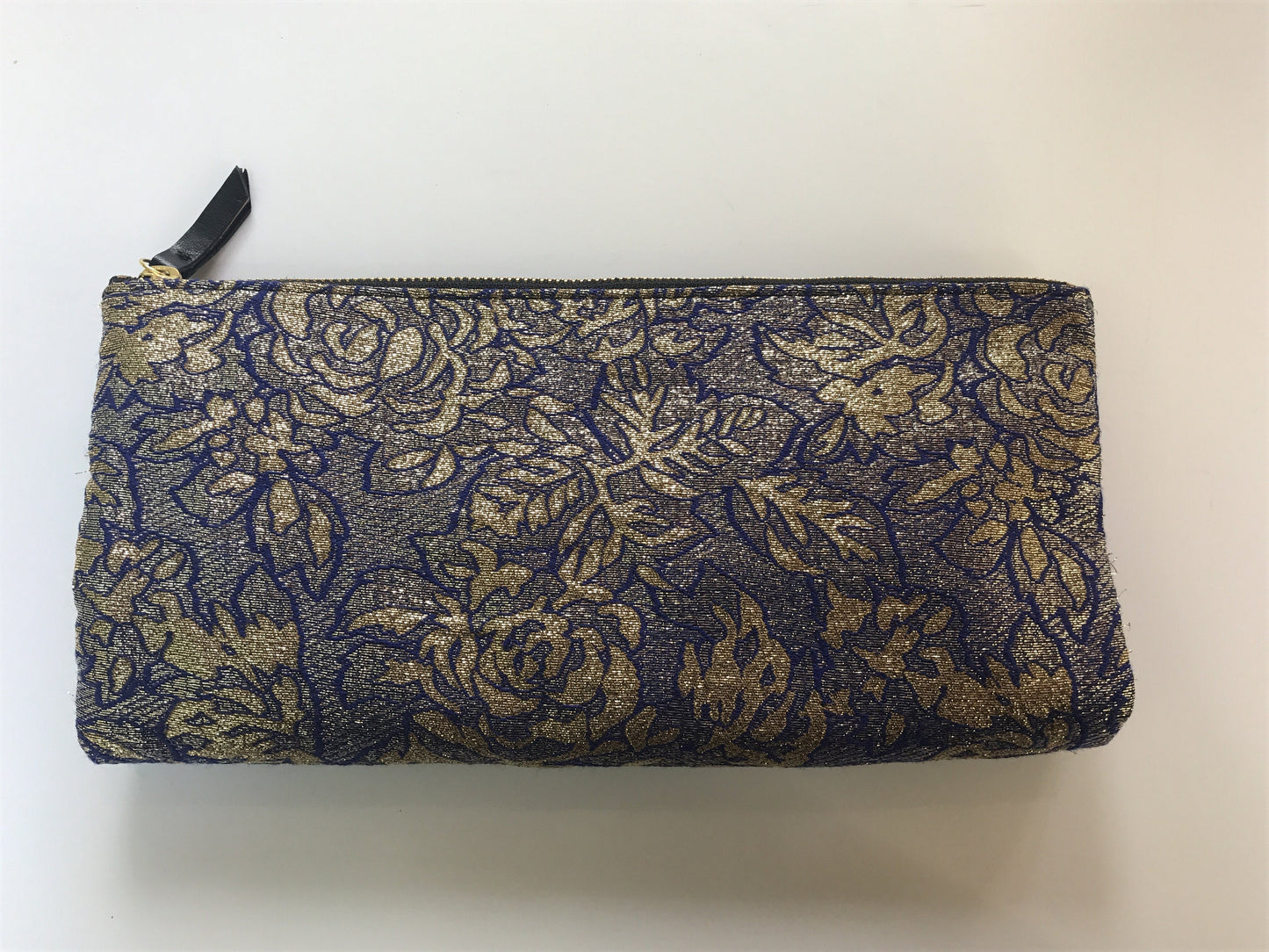 Vintage Clutch Handbag – Purple Gold Folder Design | Signed Sabrina Zong Faux Leather