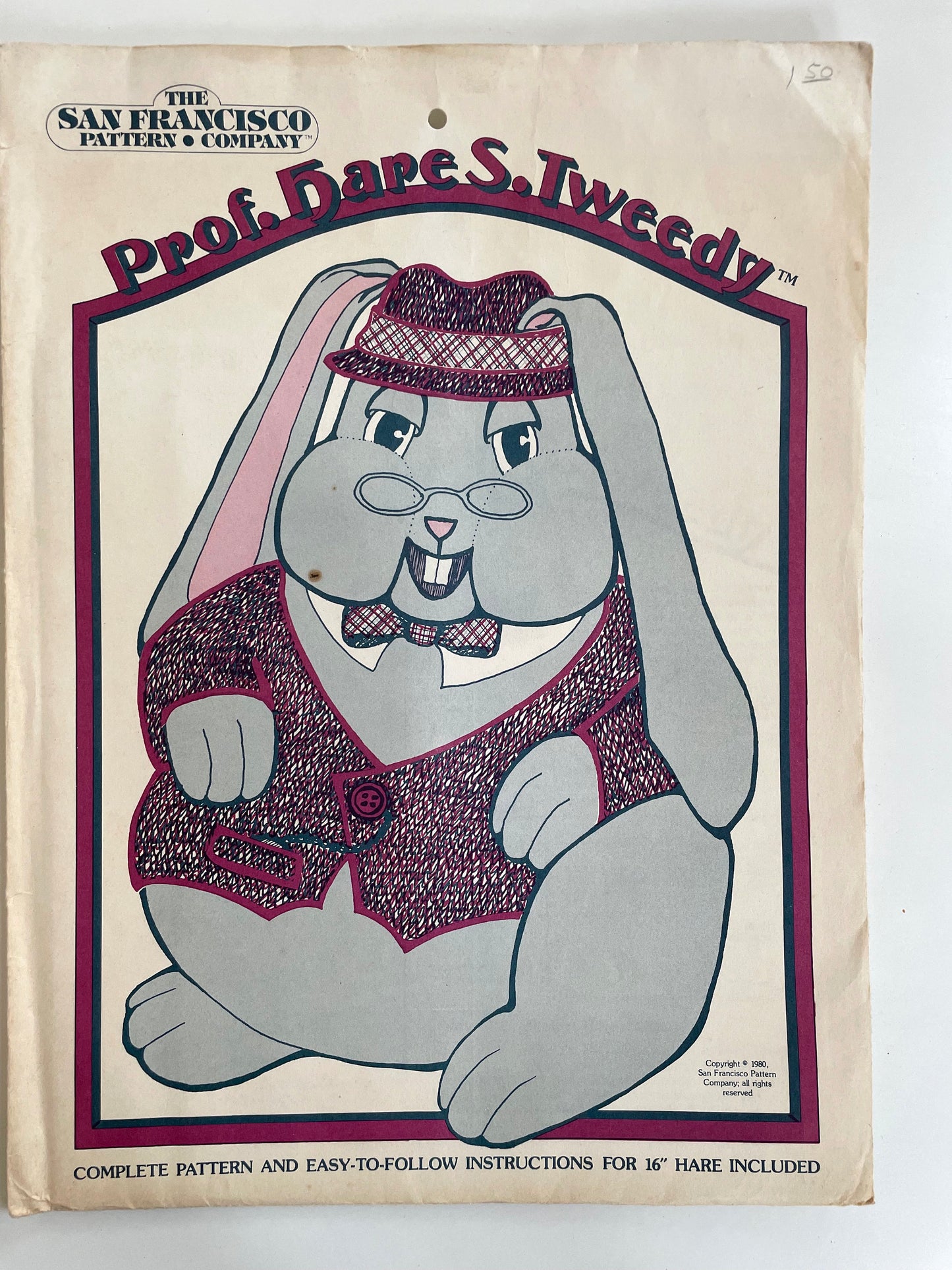 RARE - San Francisco Sewing Pattern Rabbit Hare Vintage - Uncut