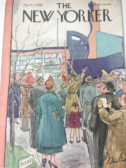 RARE - The NEW YORKER Magazine very rare original cover - April 1, 1939