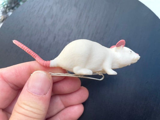 Fun Halloween Rat Hair Pin - scary, spooky Halloween jewelry, fun gag gift