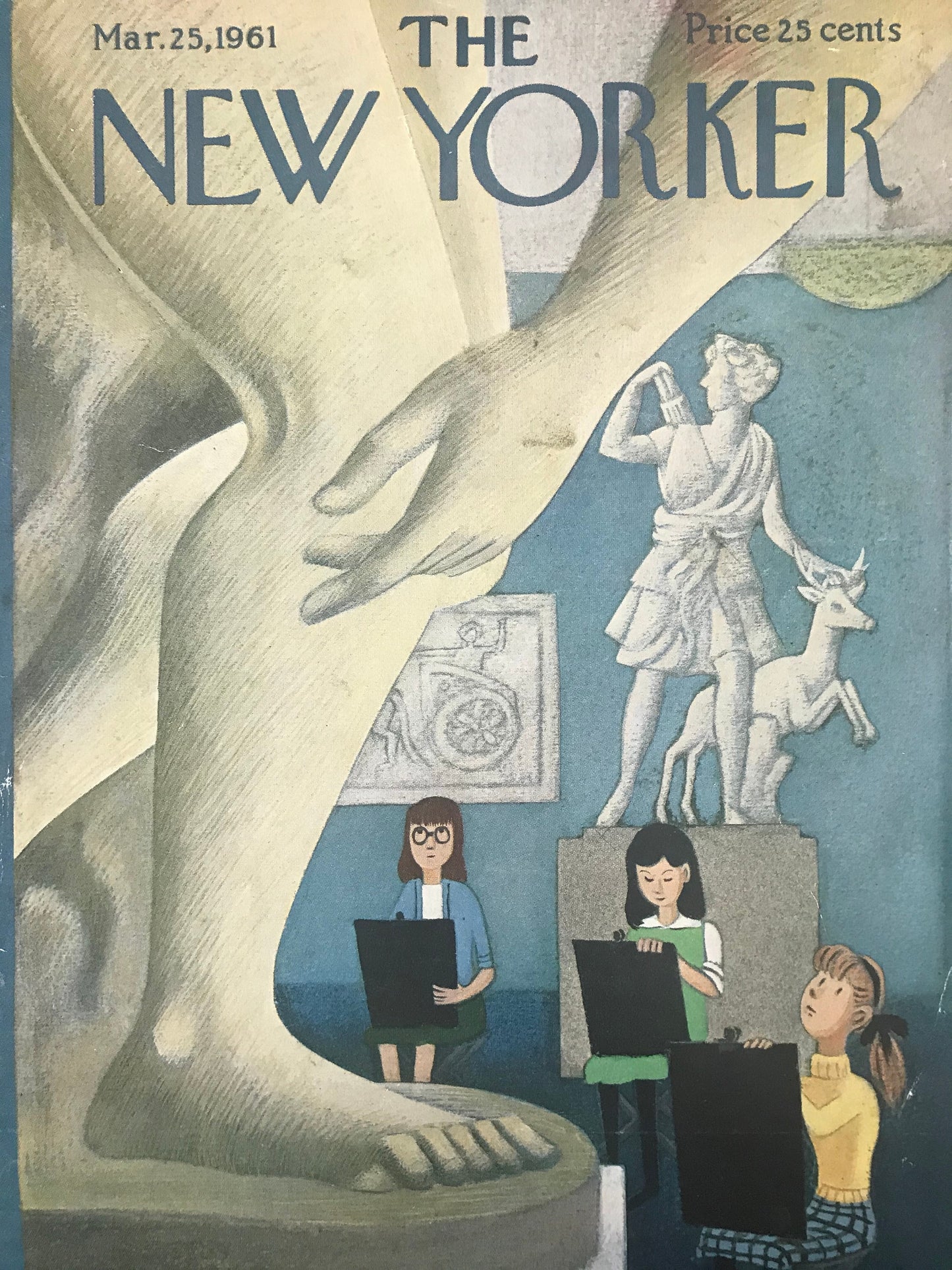 Rare - March 25, 1961 - The NEW YORKER Magazine original cover - drawing, art class