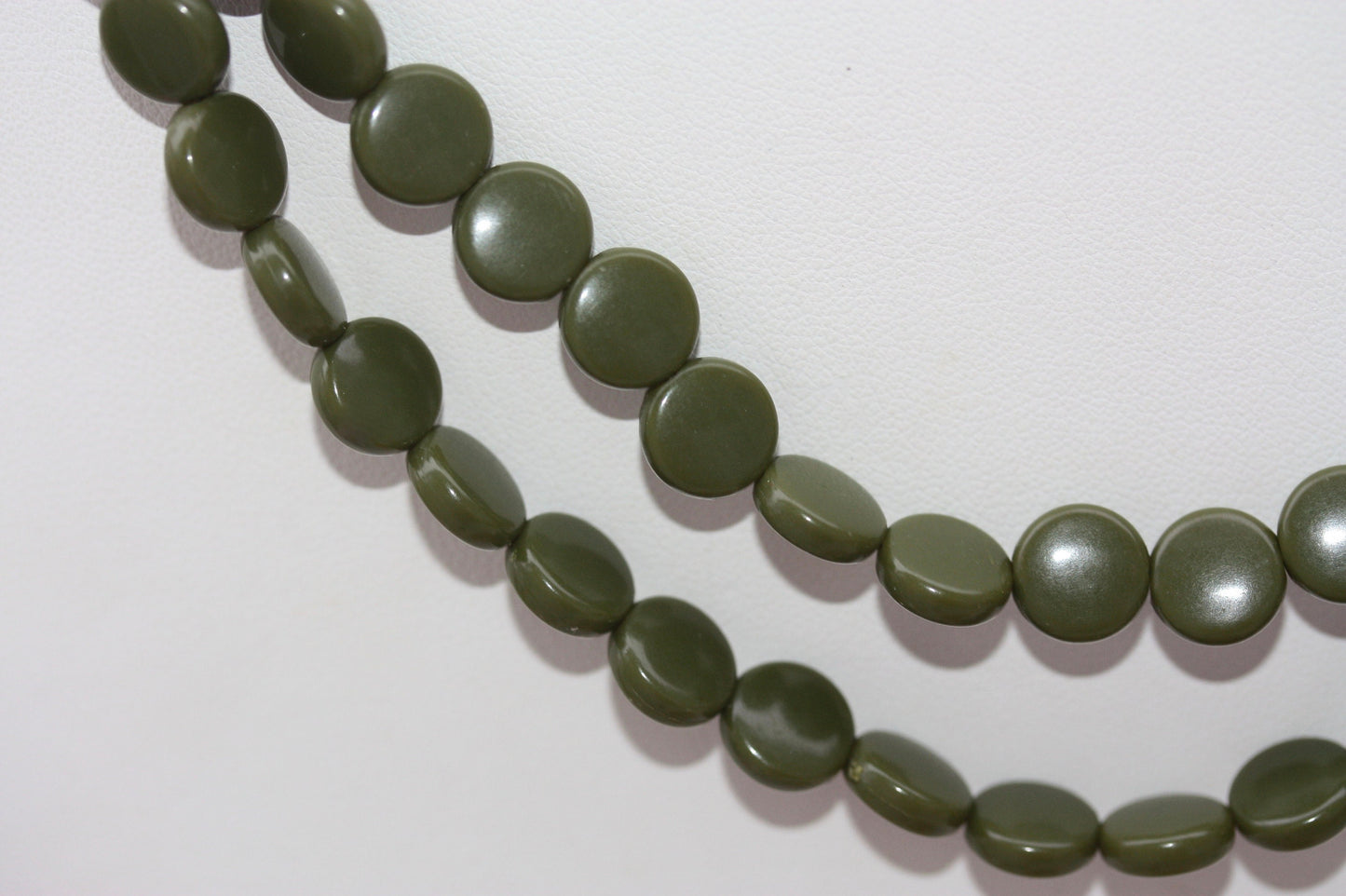 Long vintage green necklace