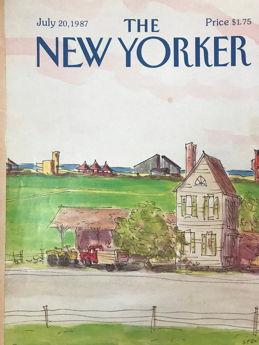 The NEW YORKER cover only - July 20, 1987 - farm, farmland