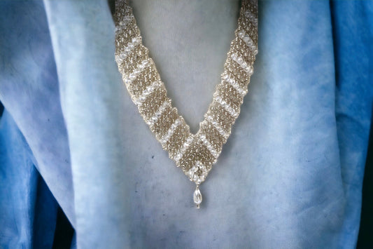 Breathtaking, show-stopping, ooh la la, perfect for a bride, wedding or any other function - magnificent beadwork crystal necklace