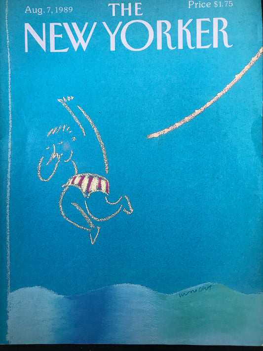 August 7, 1989 - The New Yorker Magazine - jumping in the water - Cover only