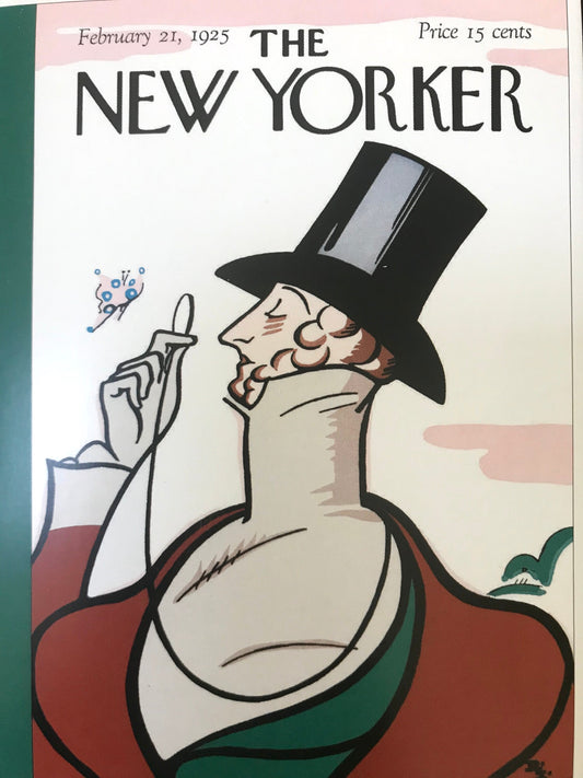 POSTCARD of an original vintage New Yorker Magazine cover from February 21, 1925 - ready to frame or to send to a friend