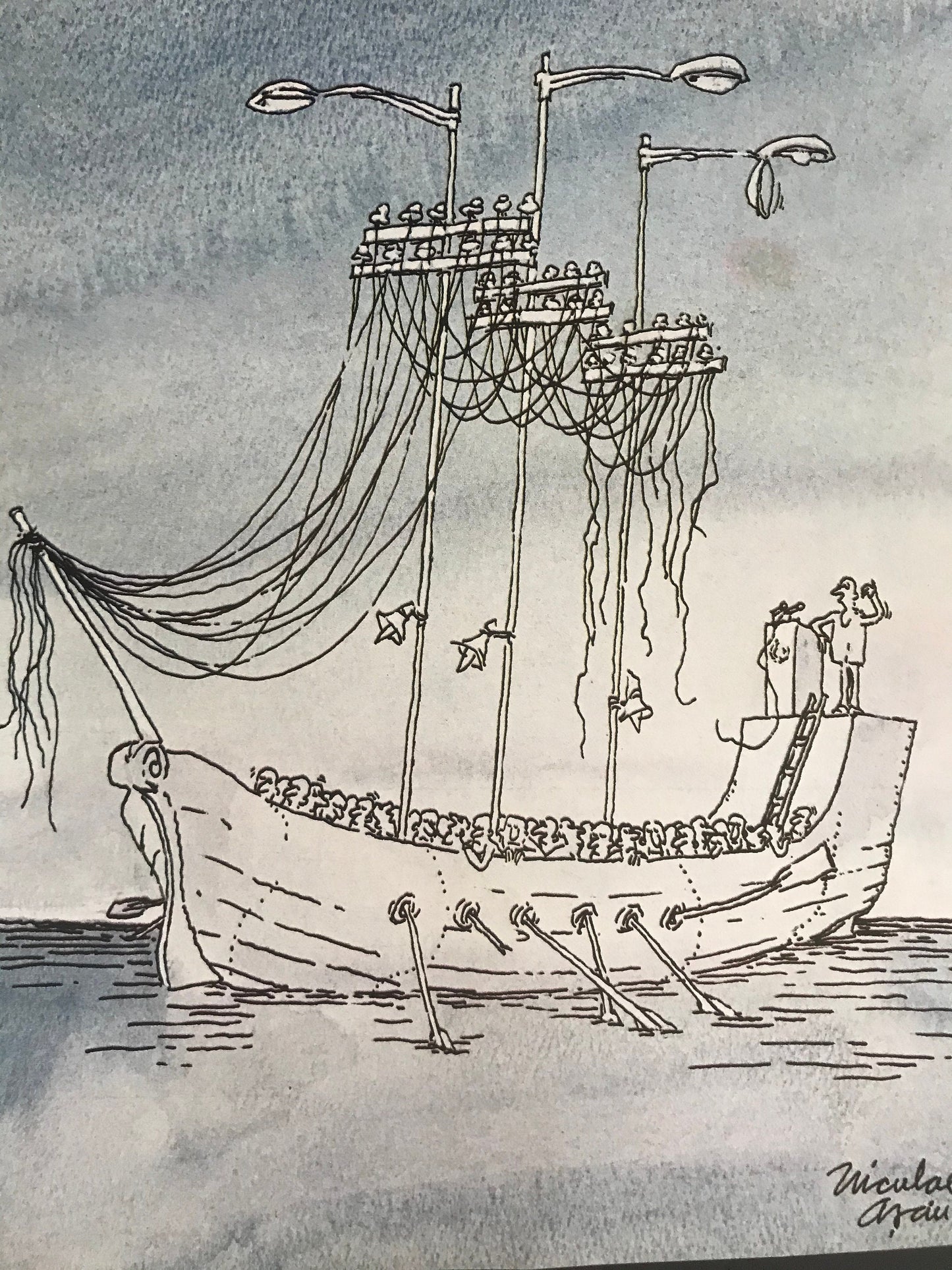 NEW YORKER Magazine cover - March 3, 1975 - ship, boat