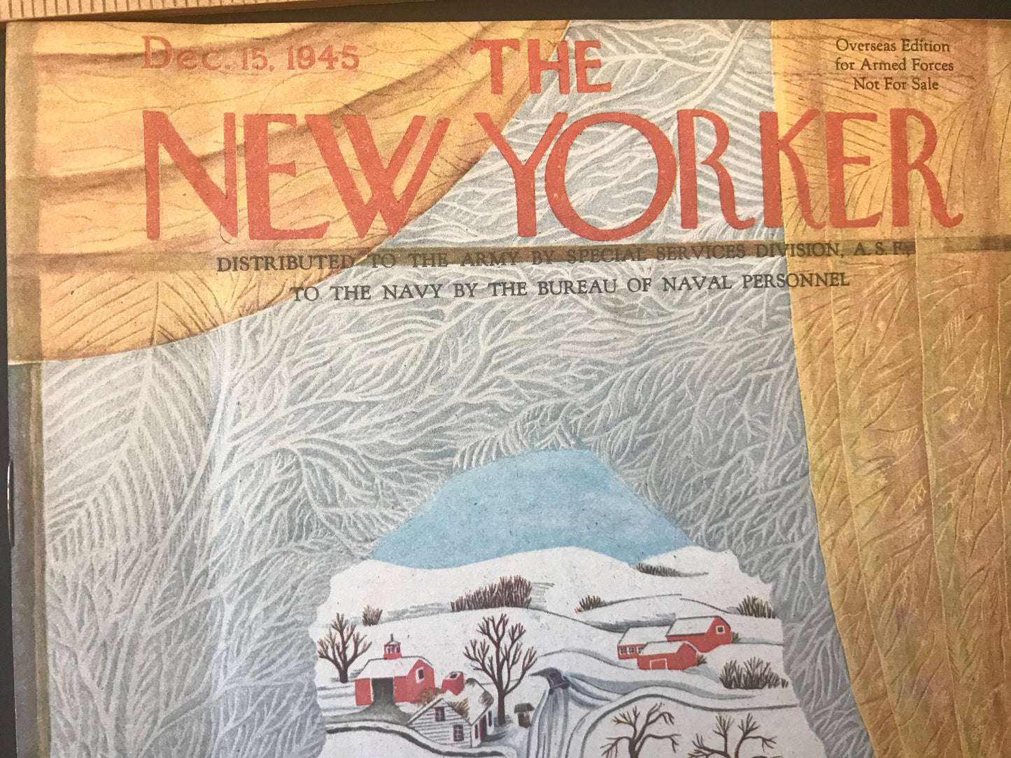 NEW YORKER Magazine - December 15, 1945 - Collectible Overseas Edition for Armed Forces Navy & Marines