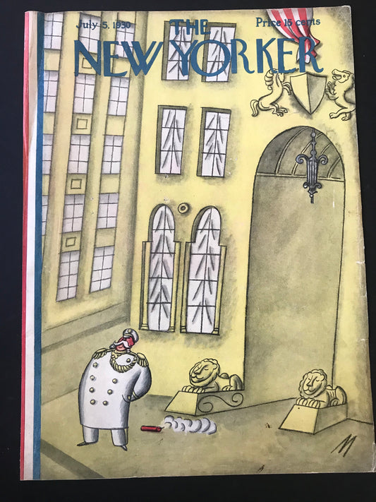 Very RARE - July 5, 1930 - NEW YORKER Magazine original cover