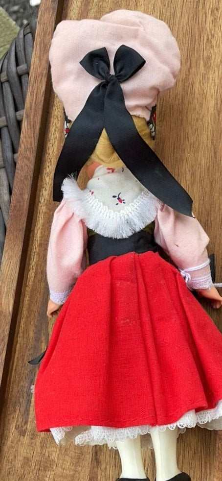 Vintage collectible handmade German doll figurine - made in Germany - eyes open and close