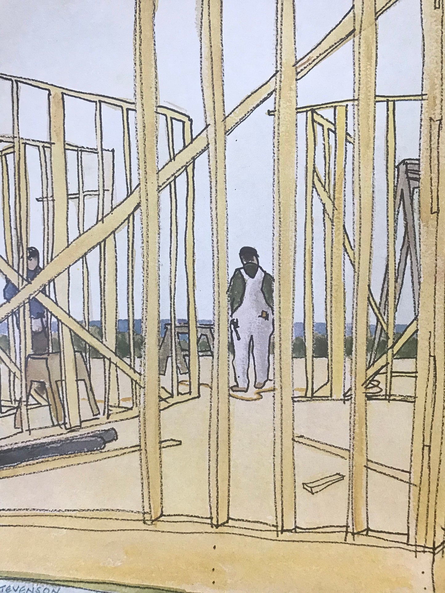 March 22, 1969 - The NEW YORKER Magazine original cover - builders, construction