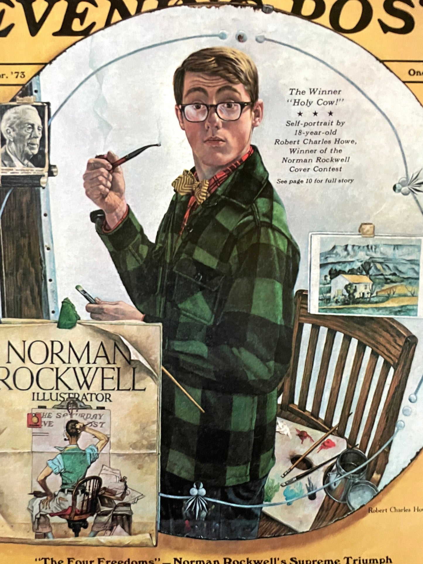 RARE - Saturday Evening Post - Original Cover - March / April 1973