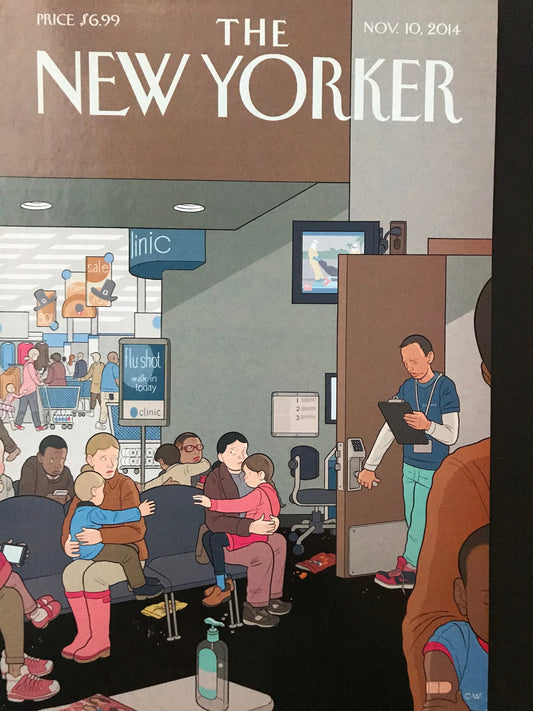 November 10, 2014 - The NEW YORKER Magazine original cover - health clinic, hospital