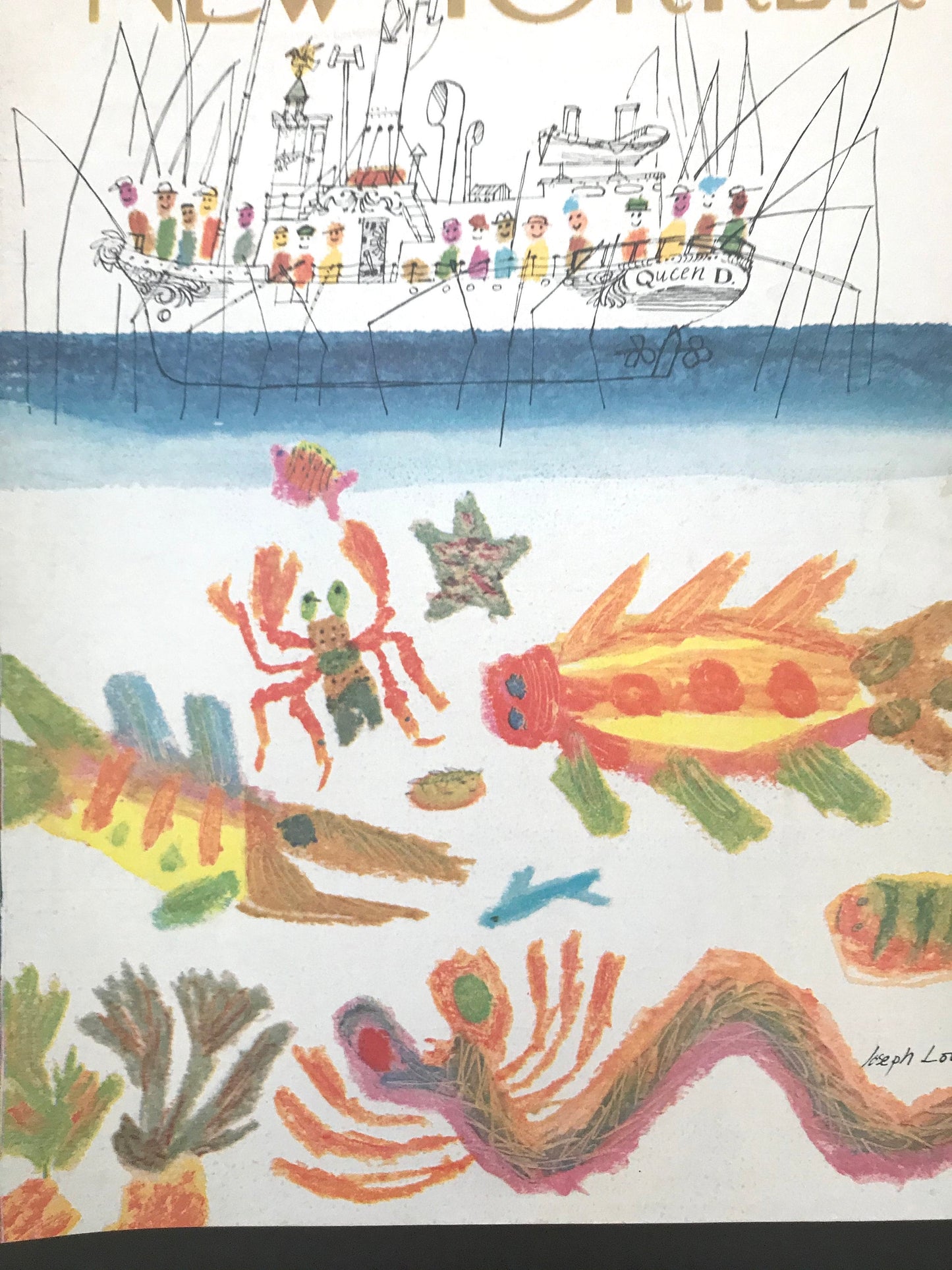 Rare - January 14, 1967 - The NEW YORKER Magazine original cover - underwater life, sea life, ocean life, the beach