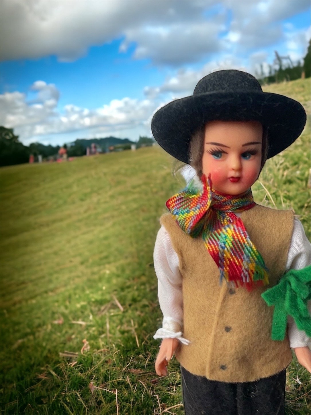 Stunning vintage collectible art Doll from Lugano, Switzerland