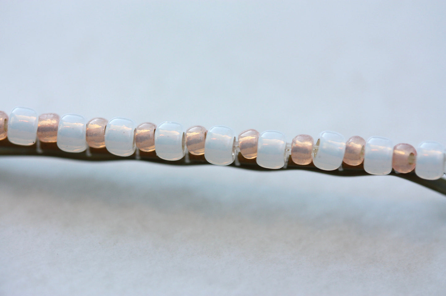 Your choice of hand beaded hair bobby pins - faux baby pearls, iridescent glass, orange vintage glass