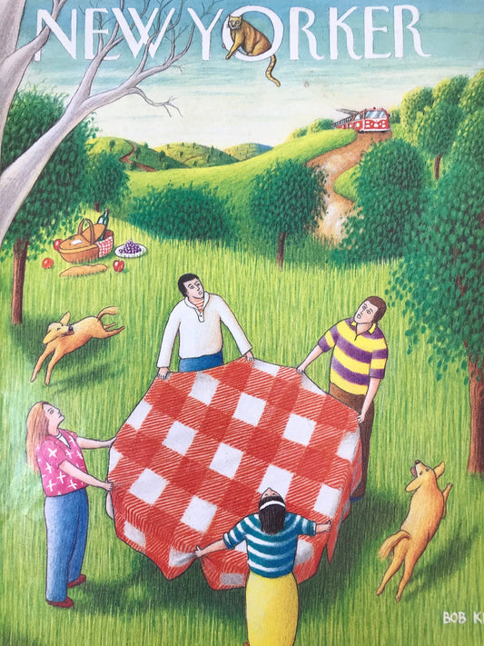 August 31, 1992 - The NEW YORKER Magazine original cover - rescuing a cat in a tree