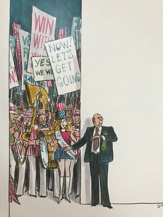 august 11, 1980 - The NEW YORKER Magazine original cover - artist Saxon